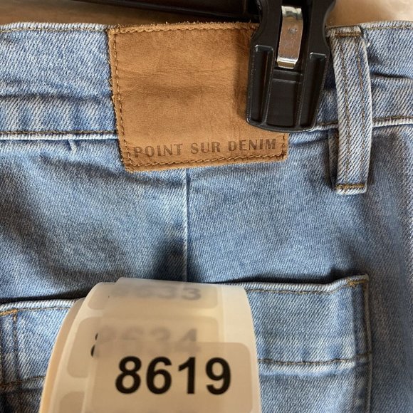 J.CREW Point Sur Jeans Women's 29 Blue Denim Stretch Button Fly Wide Leg 8619 - Picture 10 of 10